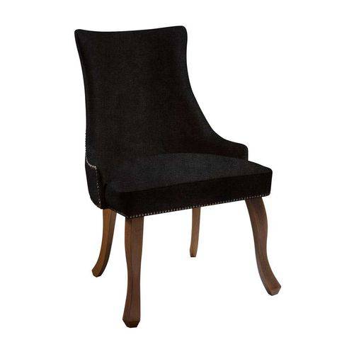 Tamanhos, Medidas e Dimensões do produto Cadeira de Jantar Leonardo da Vinci Iii Liso Veludo Preto
