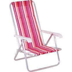 Tamanhos, Medidas e Dimensões do produto Cadeira de Praia Alumínio 4 Posições - Estampas Variadas - Mor
