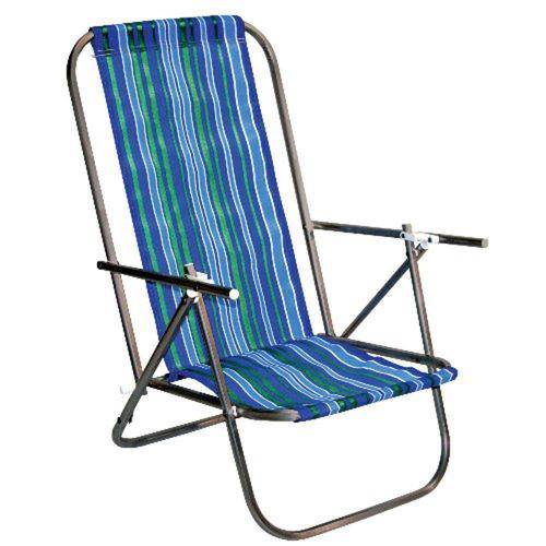 Tamanhos, Medidas e Dimensões do produto Cadeira de Praia Botafogo Cad0049 2 Posições Aço - Diversas Cores