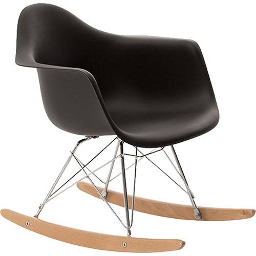 Tamanhos, Medidas e Dimensões do produto Cadeira Design Eiffel Eames com Balanço Pm-084 Base Madeira/ABS Preto - Pelegrin