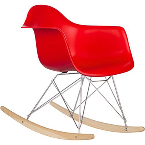 Tamanhos, Medidas e Dimensões do produto Cadeira Design Eiffel Eames com Balanço Pm-084 Base Madeira ABS/Vermelho - Pelegrin