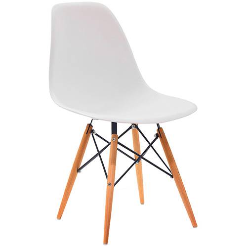 Tamanhos, Medidas e Dimensões do produto Cadeira Design Eiffel Eames Pw-071 Base Madeira/ABS Branco - Pelegrin