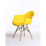 Tamanhos, Medidas e Dimensões do produto Cadeira DKR DAW Eames com Braços Eiffel Wood Base Madeira - Amarela