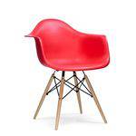 Tamanhos, Medidas e Dimensões do produto Cadeira DKR DAW Eames com Braços Eiffel Wood Base Madeira - Vermelha