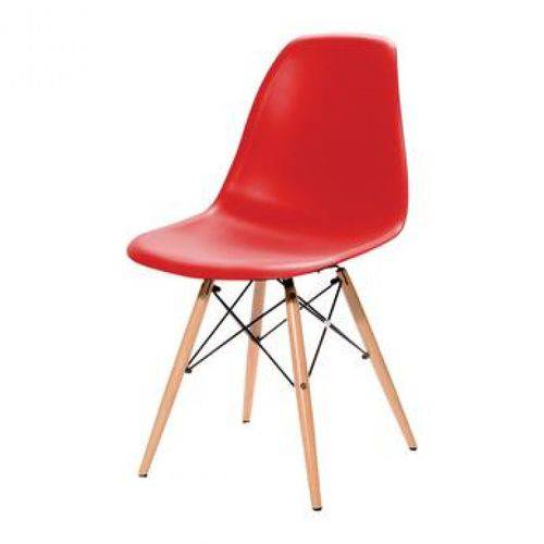 Tamanhos, Medidas e Dimensões do produto Cadeira DKR Eifell Charles Eames Wood Base Madeira - Vermelha