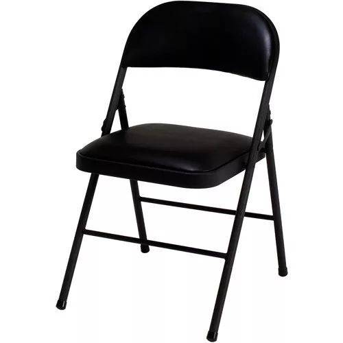 Tamanhos, Medidas e Dimensões do produto Cadeira Dobrável Estofada Almofadada Maxchief Preta