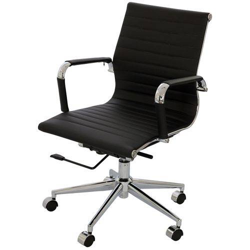 Tamanhos, Medidas e Dimensões do produto Cadeira Eames Baixa Preta Base Cromada - 14105