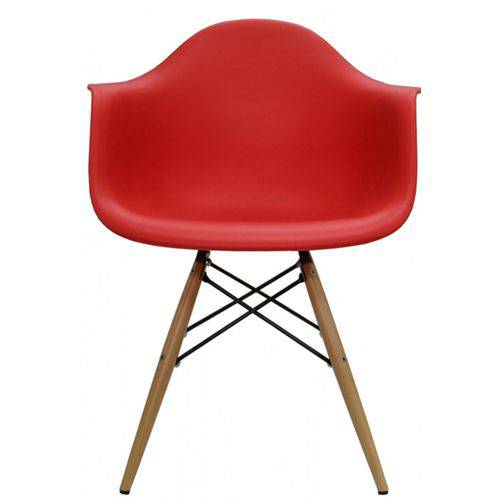 Tamanhos, Medidas e Dimensões do produto Cadeira Eames com Braco Base Madeira Vermelho Fosco