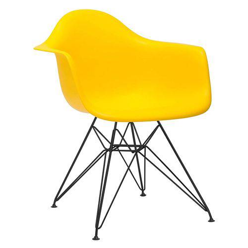 Tamanhos, Medidas e Dimensões do produto Cadeira Eames DAR - Amarelo - Base Preto