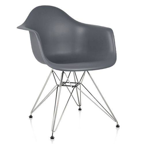 Tamanhos, Medidas e Dimensões do produto Cadeira Eames DAR - Grafite - Base Preta