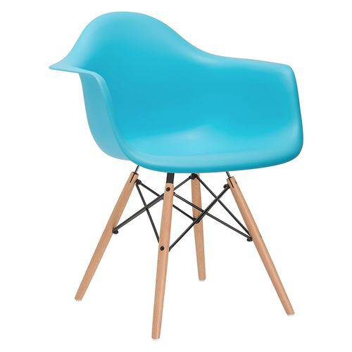 Tamanhos, Medidas e Dimensões do produto Cadeira Eames DAW - Azul Tiffany - Madeira Clara