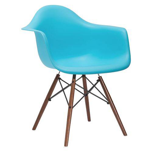 Tamanhos, Medidas e Dimensões do produto Cadeira Eames DAW - Azul Tiffany - Madeira Escura