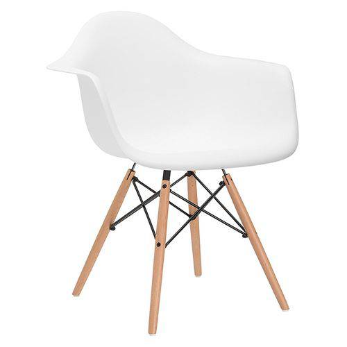 Tamanhos, Medidas e Dimensões do produto Cadeira Eames DAW - Branco - Madeira Clara