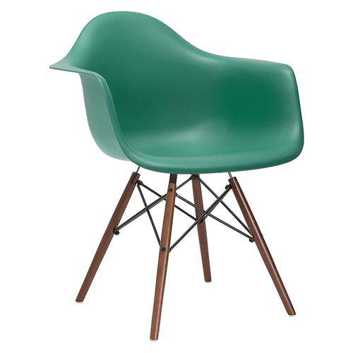 Tamanhos, Medidas e Dimensões do produto Cadeira Eames DAW - Verde Escuro - Madeira Escura