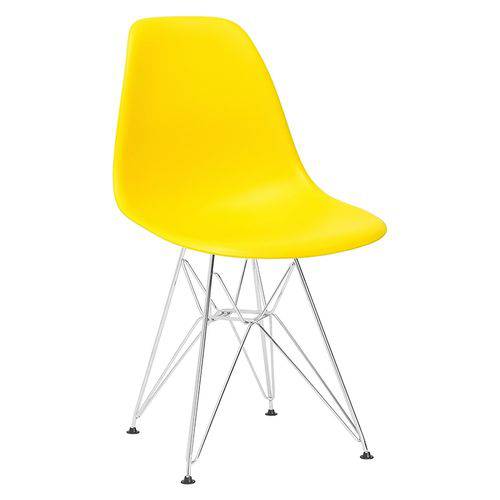 Tamanhos, Medidas e Dimensões do produto Cadeira Eames DKR - Eiffel - Amarelo - Base Cromada