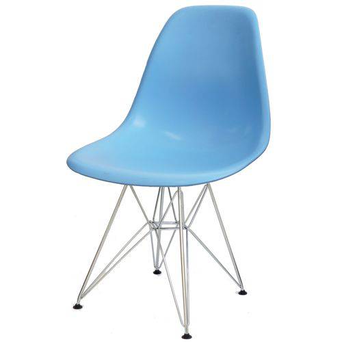 Tamanhos, Medidas e Dimensões do produto Cadeira Eames Polipropileno Azul Claro Base Cromada - 14908
