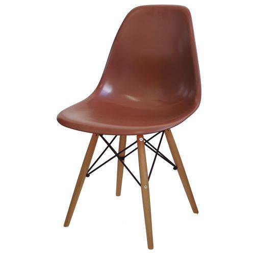 Tamanhos, Medidas e Dimensões do produto Cadeira Eames Polipropileno Cafe Base Madeira - 14915