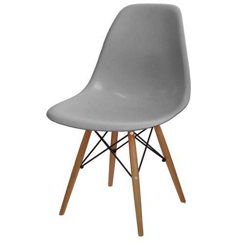 Tamanhos, Medidas e Dimensões do produto Cadeira Eames Polipropileno Cinza Fosco Madeira - 24130