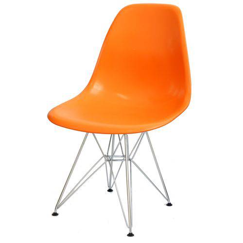Tamanhos, Medidas e Dimensões do produto Cadeira Eames Polipropileno Laranja Base Cromada - 14906