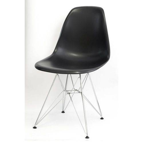 Tamanhos, Medidas e Dimensões do produto Cadeira Eames Polipropileno Preto Fosco Cromada
