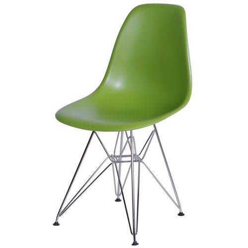 Tamanhos, Medidas e Dimensões do produto Cadeira Eames Polipropileno Verde Fosco Base Cromada