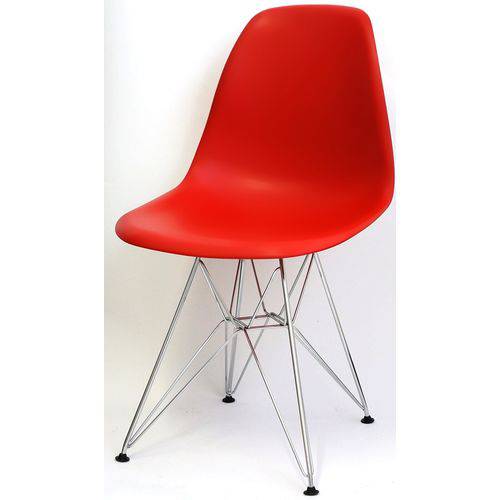 Tamanhos, Medidas e Dimensões do produto Cadeira Eames Polipropileno Vermelha Base Cromada