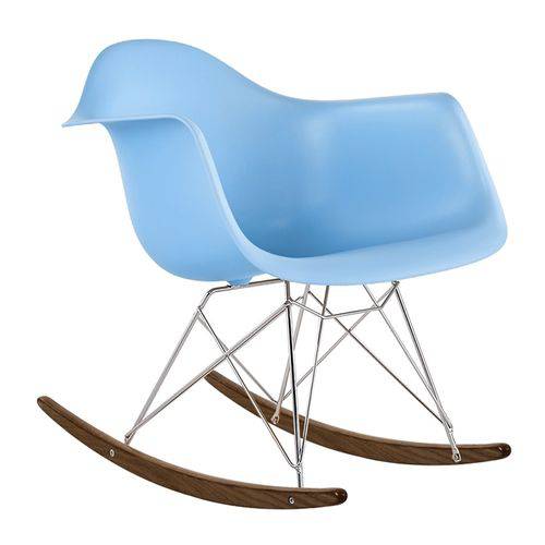 Tamanhos, Medidas e Dimensões do produto Cadeira Eames RAR Balanço - Azul Claro - Madeira Clara