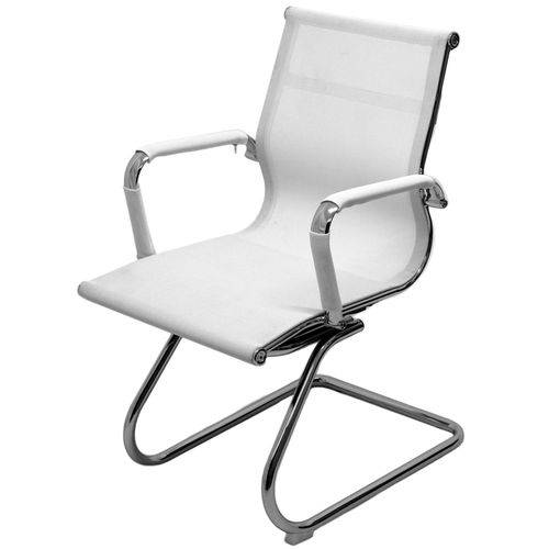 Tamanhos, Medidas e Dimensões do produto Cadeira Eames Telinha Fixa Branca Cromada - 29078