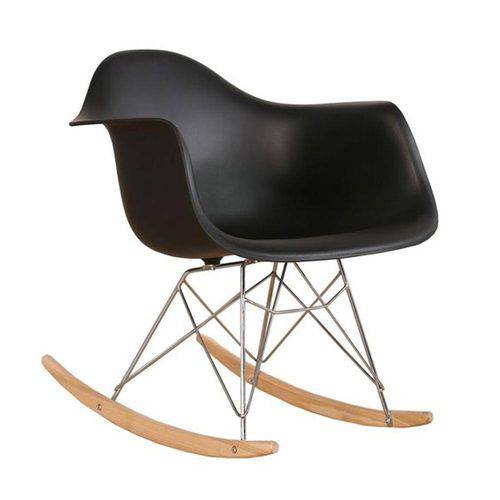 Tamanhos, Medidas e Dimensões do produto Cadeira Eiffel Charles Eames com Braço em PP Preta Base Balanco