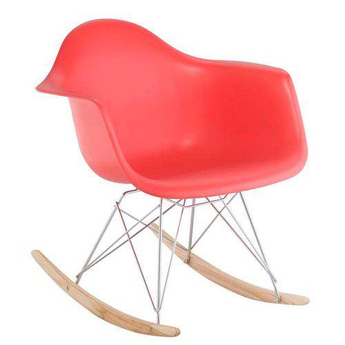 Tamanhos, Medidas e Dimensões do produto Cadeira Eiffel Charles Eames com Braço em PP Vermelha Base Balanco