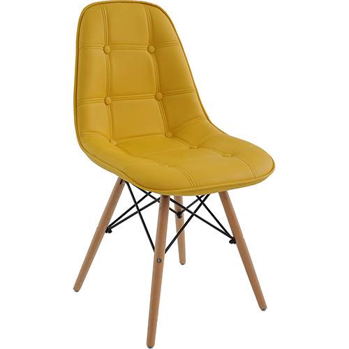 Tamanhos, Medidas e Dimensões do produto Cadeira Eiffel Sem Braço Botone Poliuretano Amarelo - Rivatti
