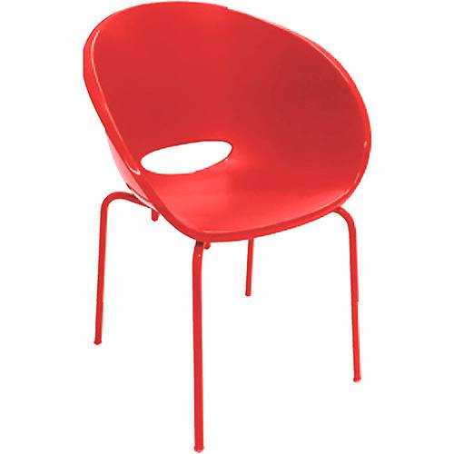 Tamanhos, Medidas e Dimensões do produto Cadeira Elena Perna Aço Pintado Vermelha - Tramontina