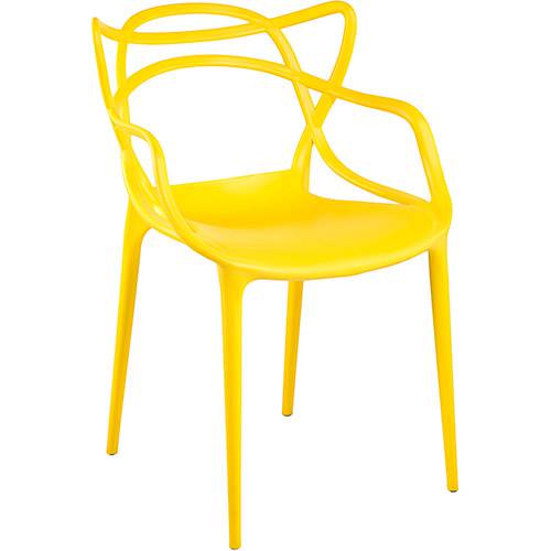 Tamanhos, Medidas e Dimensões do produto Cadeira Eller Polipropileno Amarela - By Haus