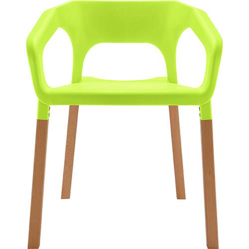 Tamanhos, Medidas e Dimensões do produto Cadeira em Plastico PP e Madeira de Faia - P&W-001D - Verde Maça - Orb