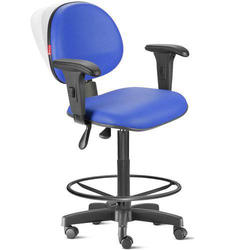 Tamanhos, Medidas e Dimensões do produto Cadeira Ergonômica Nr17 Caixa Alta com Braços Azul Royal Cb27