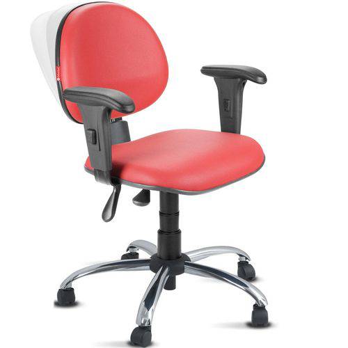 Tamanhos, Medidas e Dimensões do produto Cadeira Ergonômica Nr17 com Braços Vermelho Cb25