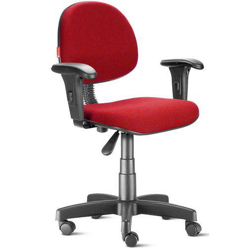 Tamanhos, Medidas e Dimensões do produto Cadeira Escritório Executiva com Braços Tecido Vermelho Cb40