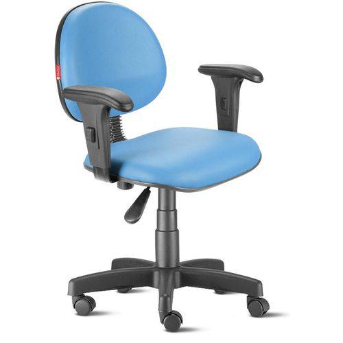 Tamanhos, Medidas e Dimensões do produto Cadeira Escritório Giratória Executiva com Braços Courvim Azul Claro Cb20