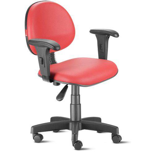 Tamanhos, Medidas e Dimensões do produto Cadeira Escritório Giratória Executiva com Braços Courvim Vermelho Cb20