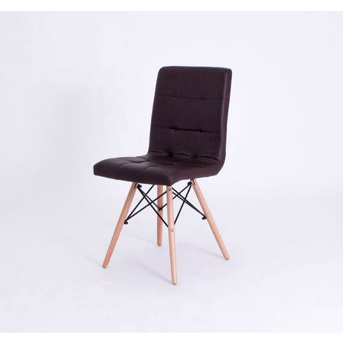 Tamanhos, Medidas e Dimensões do produto Cadeira Estofada Design Charles Eames Eiffel Gomos Marrom
