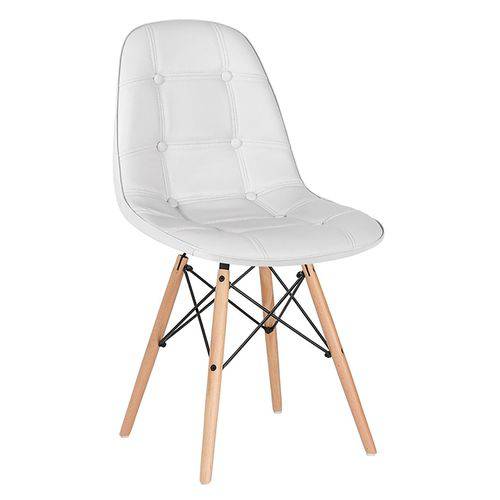 Tamanhos, Medidas e Dimensões do produto Cadeira Estofada Eames Botonê - Eiffel - Cinza Claro - Madeira Clara