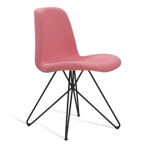 Tamanhos, Medidas e Dimensões do produto Cadeira Estofada Eames com Pés de Aço Preto - Coral