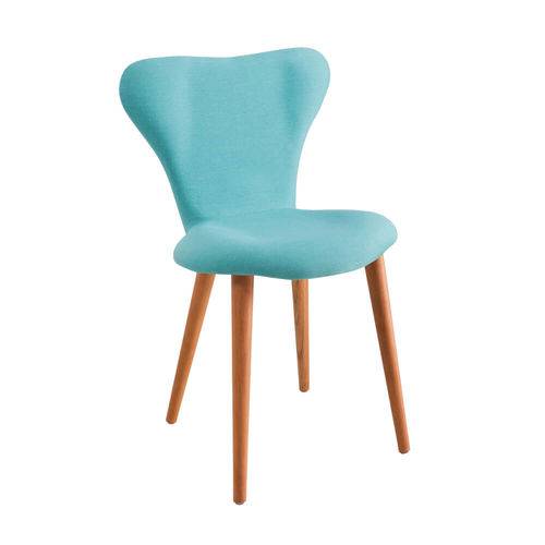 Tamanhos, Medidas e Dimensões do produto Cadeira Estofada Jacobsen com Pés Palito Tauri - Azul Turquesa