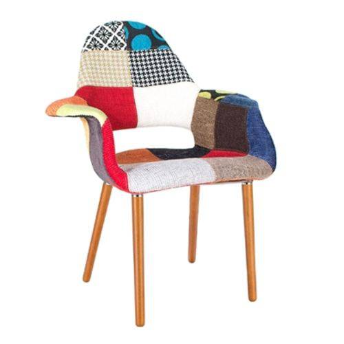 Tamanhos, Medidas e Dimensões do produto Cadeira Estofada - Saarinen - Orgânica - Patchwork