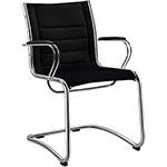 Tamanhos, Medidas e Dimensões do produto Cadeira Executiva 4150 Fixa Cromada/Corino Natural Preto - Recostare