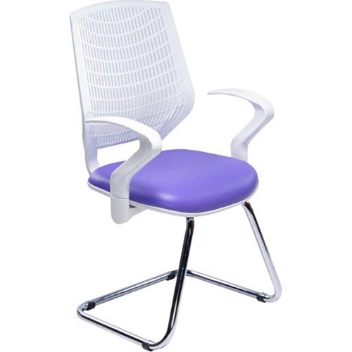 Tamanhos, Medidas e Dimensões do produto Cadeira Executiva Delli Branca Ski Cromada Roxo - Designchair