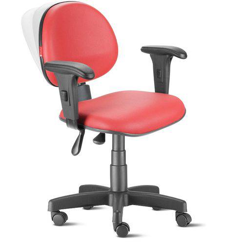 Tamanhos, Medidas e Dimensões do produto Cadeira Executiva Ergonômica Nr17 com Braços Vermelho Cb26