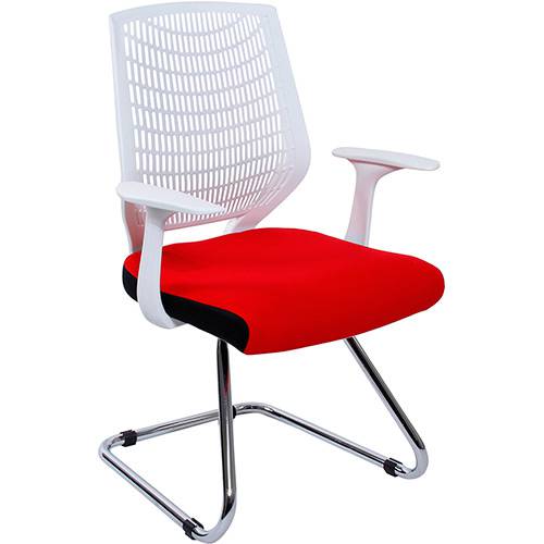 Tamanhos, Medidas e Dimensões do produto Cadeira Executiva Flakes Giratória Vermelho/Branco - Ecadeiras