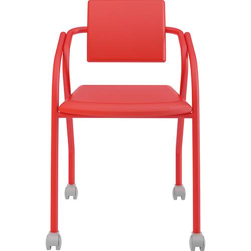 Tamanhos, Medidas e Dimensões do produto Cadeira Flavia 1713 com Rodízios Napa Vermelha - Carraro