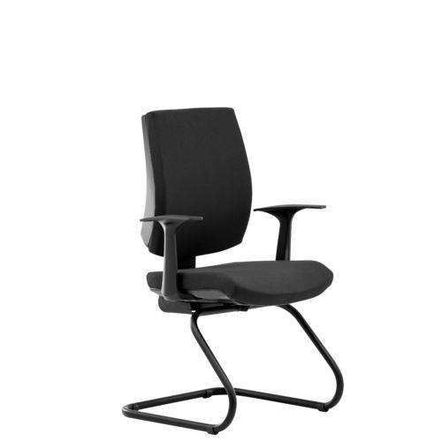 Tamanhos, Medidas e Dimensões do produto Cadeira Flute Fixa Executive Mesclado Chumbo/preto